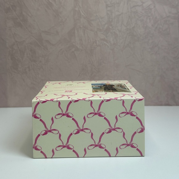 Dabney Lee Pink and Cream Coquette Bows Glass Ornaments Set - Picture 6 of 8